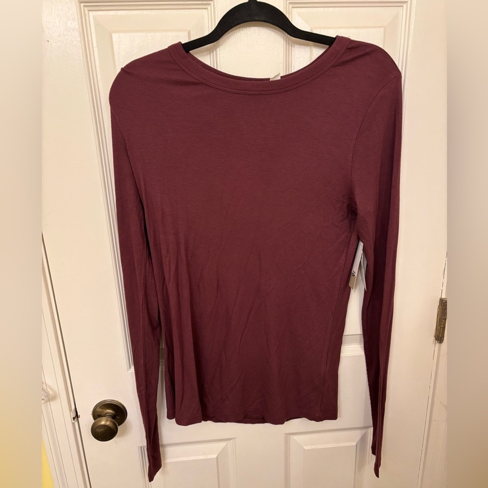 BP Burgundy Ribbed Pullover NWT XL